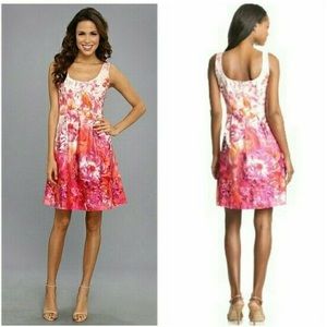 NINE WEST Bulgarian Rose Pink Pleated Aline Dress